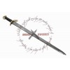 AUTHENTIC BATTLE READY VIKING LONG SWORD TYPE XXII OAKSHOTT BRASS LEATHER AND WOOD SCABBARD